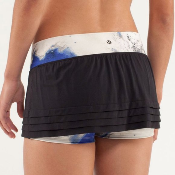 Lululemon Breath Of Fire Skirt Black Milky Way - Picture 2 of 8